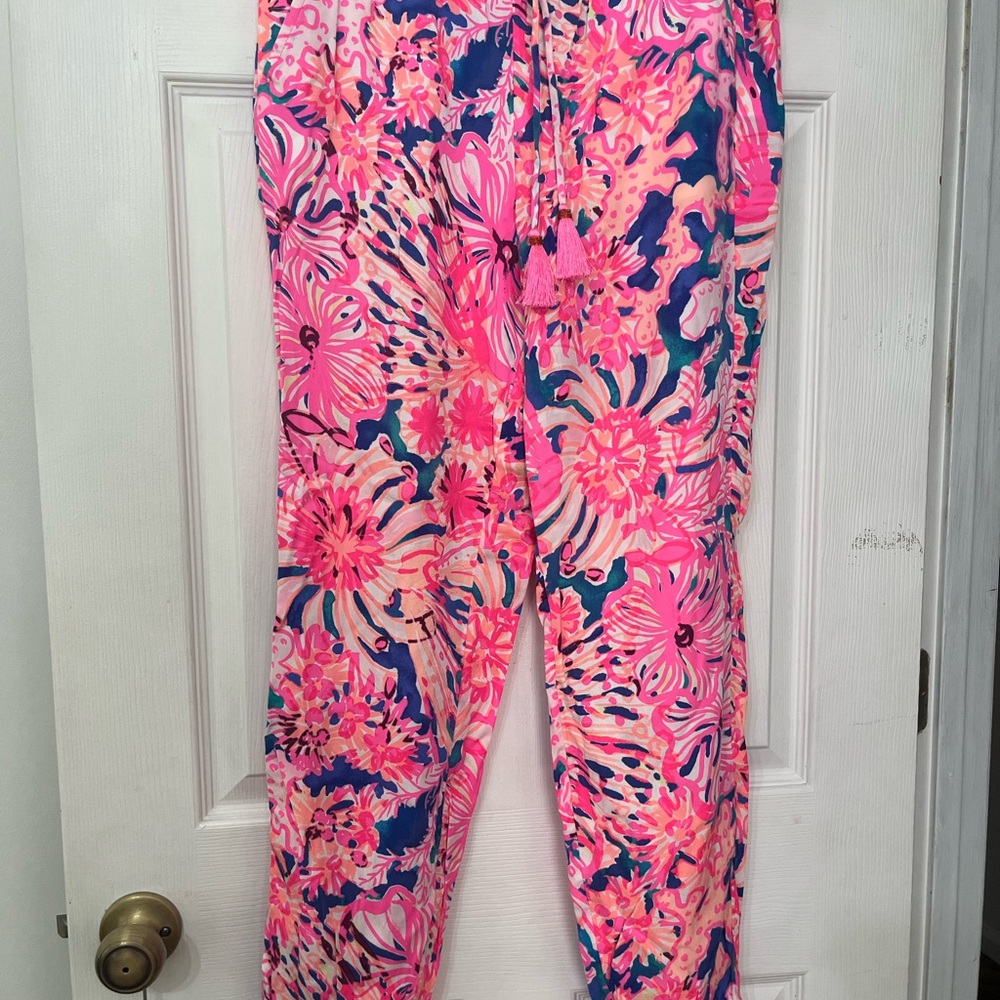 Vibrant Pink and Blue Women's Pants